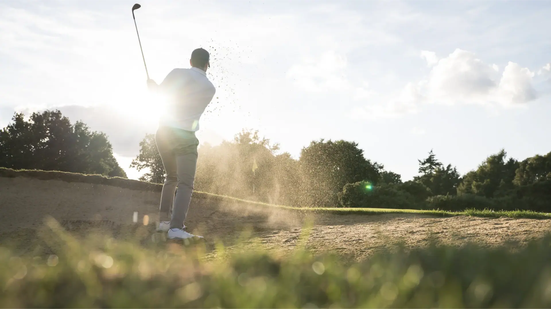Golfer at sunset, Bargara Golf Club